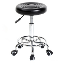 Free shipping Black Round Stool with Lines Rotation Bar Stool